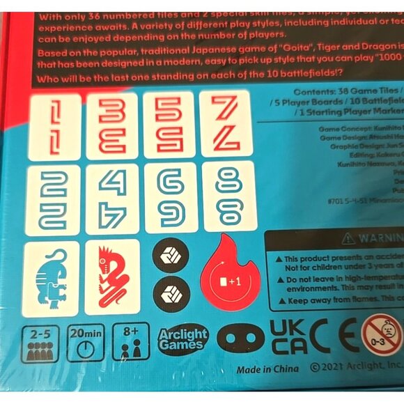 Tiger & Dragon: Board Tile Game - Atsushi Hashimoto Arclight Games NEW in Box - Picture 5 of 8